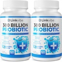 Probiotické 300 miliárd CFU - 12 kmeňov s organickými prebiotikami pre trávenie a gut, immune, Bloating Health - probiotiká pre ženy a mužov - Daily Free Dairy, Stabilné police - 120 grófov