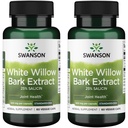 Swanson Maximálna sila White Willow Bark Extract-Promotes Joint Support & Muscle Relief-Štandardizovaný na 25% salicínu-Prírodný doplnok s bez žalúdočnej dráždivosti (60 Veggie Caps, 500mg Each) 2 Balenie