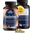 Quintín od Leg Cramps 1000 mg - 110 Kapsule - Cinchona Bark Extract Supplement - Quinine Kapsule - Vegan, Non - GMO