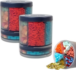 Monster Supplement Pill Dispenser, Medicína, Lieky, Prenosné odnímateľné cestovné Med Holder Kontajner, Vitamín Storage Box, Životný odber do aplikácie Medisafe (Monster Fit 10-2 Balenie)