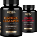 Vitamín B komplex a kurkumín kurkumín - obsahuje všetky esenciálne B vitamíny - B1, B2, B3, B5, B6, B7, B9, B12 a biotín - vysoko absorpčné Turkumínové doplnky 1300mg pre kĺby, zdravie srdca