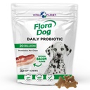 Vital Planet - Flora Dog Probiotiká, Psie žuvačky Supplement with 20 Million Cultures and 11 Kmene, Immune and Digestive Support Chewable Probiotics for Psy, 30 Natural Bacon Ochutené mäkké žuvačky