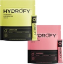 Hydrogen Water + Electrolytes Drink Mix Raspberry and Lemon Lime Bundle 50 Servings | Superior Hydration Packets with Molecular Hydrogen (H2), Sodium, Potassium, Magnesium, Calcium, and Minerals