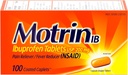 Motrin IB, Ibuprofen 200 mg tablety, bolesť Reliyver a horúčka Redukcia bolesti svalov, bolesti hlavy, bolesti chrbta, Menstrual Cramps & Minor Artritída Bolesť, NSAID, 100 Ct