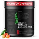 RAW Thuper Thave Pre Cvičenie Powder - High-Stim Preworkout s Kreatínom, Beta Alanyne, L-Citrulline & Caffeine - Chris Bumstead Gym & Fitness Supplement for Men & Women - White Cherry
