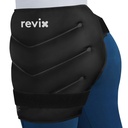 REVIX Extra veľký Hip Ice Pack Zabaliť po operácii, opakovane použiteľný gél studené balenie pre Hip Replacement Recovery, ischias Nerve, Cold Therapy Hip Flexor Compression Wrap, čierna