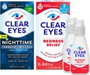 Bundle of Clear Eyes Nighttime Restorian Eyes Drops, Nighttime Relief Dry Eye Drops, 0,5 Fl Oz + Clear Eyes Redness Relief Eye Drops, 0,5 oz, Dual Pack