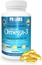 PR Labs - Každý deň Omega-3 Fish Oil Supplement klinickej triedy pre mužov - Podporuje srdce, mozog, imunitné a spoločné podpory - Udržateľne Zdroj a molekulárne destilovaná - 1800mg EPA a DHA - 1 balenie