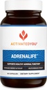 ACTIVATEDYOU AdrenaLife - Pokoj a relaxácia Adrenal Suplement for Stres Relief, Restful Sleep, and Focused Energy w/Magnesium, Vitamín B12, & Rhodiola Rosea Extract (90 kapsúl)