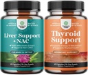 Bundle of Liver Support NAC Supplement with Milk Thistle Extract, N Acetyl Cysteine and Artičoke, a bylinné tyroidný podporný komplex - Potent Kelp Iodine for Hormone Balance - Mood & Energy