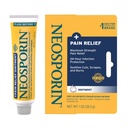 Neosporín + Maximálna pevnosť Triple Antibiotická Masť s úľavou od bolesti, Dual Action First Action Wound Care, No-Sting Formula s Pramoxine HCl, Bacitracín Zinok, 1 oz Single Tube