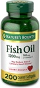 FIsh Oil by Nature's Bounty, Dietary Supplement, Omega 3. Podporuje zdravie srdca, 1200 Mg, 200 Rýchle vydanie Softgels