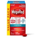 MegaRed Omega-3 Blend celkové telo + Obnoviť 500mg Softgels, (65 Počet vo fľaši), Ľahko Absorbovaný kril olej, na podporu vášho srdca, kĺby, mozog & oči