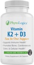 Vitamín D3 K2 5000 IU Supplement with Calcium, Gluten Free, non- GMO Formula, High Potency, Bone Health, Heart Health, Immune Support, 60 Kapsule