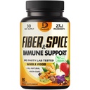 27in1 Fiber and Spice Supplement - V kombinácii s organickým Psyllium, celým jablkom, bazami a viac - Podpora Mood, Body & Imunity - 90 Kapsule na 1 mesiac