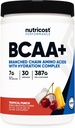 Nutricost BCAA + hydratačný prášok (Tropical Punch) 30 Servisné služby - Aminokyseliny s rozvetveným reťazcom s hydratačným komplexom - bez lepidla, bez GMO