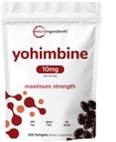 Dvojitá sila Yohimbine doplnky pre mužov a ženy, 10mg per serving, 300 Softgels, Yohimbine HCL s panenský slnečnicový olej pre lepšiu absorpciu, podporuje výrobu energie, African Raw
