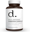 Candida Flush & Očistite 60 gróf Gut Podpora pre Balanced Gut Flora s Oregano, Kyselina kaprylová, probiotiká, & Digestívne enzýmy - Non GMO Dietary Supplement