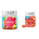 OLLY Essential Prenatálne Gummy multivitamín, 30 dní dodávky (Gummy), Sladké, Kyselina listová a probiotické + Prebiotické Gummy, Tráviaca podpora a zdravie Gut, 500 miliónov CFU, Fiber