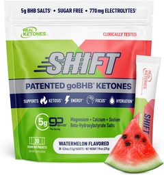 Real Ketones BHB Exogenic Ketones Drink Mix Packets Keto Electrolytes Powder Packets No Sugar with 4 Main Fasting Electrolytes Plus Hydrating Patented Keto BHB - 30 Gróf Watermelon