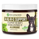 Silver Lining Herbs 34 Psie Al-R-G - Bylinné alergie doplnok pre psy - Prírodné alergie Podpora pre psov - Zvyšuje psa zdravé, normálne, a prírodná reakcia na alergie - 2 Ounce Jar