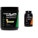 JYM Supplement Science Pre Jym Rainbow Sherbet pre-cvičenie, 30 Slúži & Vita JYM Multivitamín pre atlety, 60 Tablety Bundle