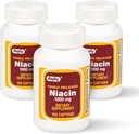 Rugby Timed-Release Niacin 1000mg Dietary Supplement for Adults for Energy, Circulation and Metabolizmus Support, 100 Captabs (Pack of 3)