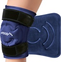 APEXUP Ice Pack pre úľavu od bolesti na kolenách, veľké znovu použiteľné wrap po operácii, flexibilný gél studené balenie pre zranenia, úľava od bolesti pre chrbát, plece, lakť, členok a nohy (námorná modrá, L, 1PK)
