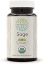 HerbEra Sage 60 Kapsule, 500 mg, USDA Organic Sage (Salvia officinalis) Sušené Leaf (60 kapsúl)