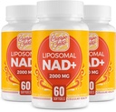 2000 MG NAD Supplement, Lipozomálne NAD+ s vysokou absorpciou, efektívnejšie ako nikotínamid Riboside, Pure & Plus Supplement, Aging Defense, Metabolizmus & Cellular, 180 softgels