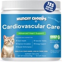 Cardio Chews pre mačky - Pokročilá kardiovaskulárna starostlivosť - Zdravie srdca a podpora cirkulácie s lososovým olejom, Taurín, CoQ10 a viac - Feline doplnok pre optimálne funkcie srdca (Salmon)