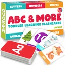 ABC Learning Flash karty pre batoľatá 2-4 roky staré - 60 Flashcards Toy pre deti veku 1-3-5 podľa Quokka - Alphabet čísla Farby Písmená Zvieratá učiť aktivity - Prvé slová vzdelávacie hra