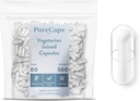 PureCaps USA - prázdne Vegetariánske Vegan Pill Capsules Size 00