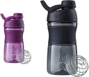 BlenderBottle 20-Ounce Black a Plum Protein Shaker Fľaše s BlenderBall Whisk