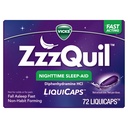 ZzzQuil LiquiCap Sleep Aid, Difenhydramín 25mg HCl, Sleep Aid pre dospelých, Nočná sleep Aid, 72 LiquiCaps