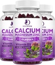 Magnézium Magnézium Gummies witn Elderberry and Sea Moss, Calcium Magnézium 2:1, Obsahuje horčík Glycinát, Vitamín D3, pre kosti, svalovina, Pokojná nálada a podpora spánku, 60 Gumies(3 balenia)