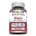 Amazing Formules Niacin (vitamín B3) 250 mg 180 Kapsule Supplement 