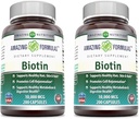 Amazing Formules Biotin 10000 mcg Veggie Capsules 