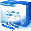 Waterpulse 60 Nosal Rinse Pakets, Effective Neti Pot Salt Pakets, Nasal Rinse Salt Pakets Individuálne zabalené - Pohodlné riešenie pre sinusitída, alergie a studenú úľavu