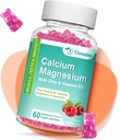 Vysoká absorpcia Kalcium Gumies, Magnézium Magnézium Zinok s horčíkom Glycinát, Draslík, Vitamín D3 pre ženy a mužov Malinová Ochutené 60 Cts
