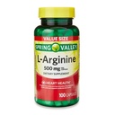 Generic Spring Valley L'Arginín Amino Heart Health Supplement Kapsule, 500mg, Veľkosť hodnoty, 100 Počet + 1 Mini Pill Container (Štýl a farebné variá)