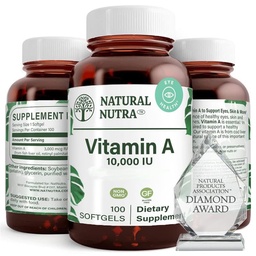 Natural Nutra Vitamín A 10 000 IU Softgels 