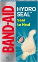 Band-AID značka Hydro tesnenie adhezívne vodotesné pásy, Hydrocolloid gél Patch pre prvú pomoc, Rýchlejšie vyliečenie pre menšie pľuzgiere, rezy a kocky, 10 Počet