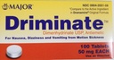 Veľký driminát® Dimenhydrinát 50 mg 100 Ct pre nevoľnosť, závraty a vracanie z pohybovej choroby