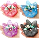 Brand 4 Pack Pill Box - Daily & Weekly Pill Organizer, Travel Size, 1 Time a Day, Small Pill Case, Medicine Pill Container & Holder