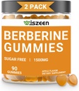 2 balenie Berberine Gummies, Sugar Free Berberine Supplement 1500mg s cejlón škorica, Berberine Gummy pre dospelých