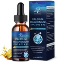 (1 balenie) horčík kalcium zinok doplnok s vitamínom D3 K2 pre ženy, horčík Glycinate Vegan Tekuté kvapky pre dospelých Plus L-theanine Boron Sea Moss extrakt, kosti, spánok a nohy Cramps, 1 Fl Oz