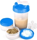 16 oz Protein Shaker fľaša s guličkami Shaker a 2 Storage Jars 