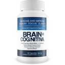 Brain+ Cognitiva - Advanced Cognitive Support - Pomoc Zvýšenie a zlepšenie pamäte, Boost Mental Focus a podpora Duševná jasnosť - Alpha-GPC Kapsule od Podpora mozgu a Opti Nootropic Boost