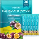 Powder Pakety Electrolytes, 30 tyčiniek Hydračné pakety Cukor Bez cukru, Electrolyte Drink Mix Prenosné Electrolyte Pakety pre rýchlu hydratáciu, 0 Cukor a 0 kalórií, vášeň ovocná príchuť